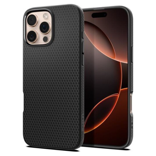Spigen Liquid Air TPU-deksel for iPhone 16 Pro Max - Matt Svart