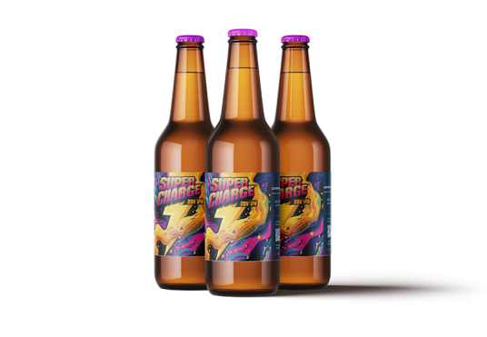 Supercharge DDH IPA Etikett 60 stk Passer til boks og flaske 110 x 80 mm