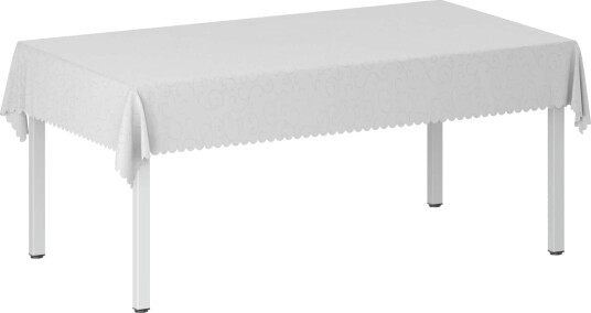 vidaXL Bordduk Rektangulær Hvit 140 x 220 cm