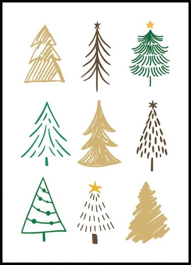 Christmas Trees 1 Plakat Plakat / 50x70cm Christmas Trees 1 Plakat Plakat / 50x70cm