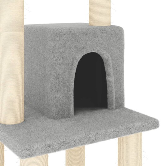 Kloretre Med Klorestolper I Sisal 105 cm Lysegrå