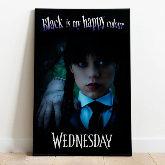 Wednesday Plakat Black Is My Happy Colour
