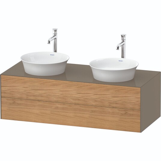 Duravit White Tulip Servantskap 2 skuf. 130x55x40,8 cm Eik/Stengrå Høyglans