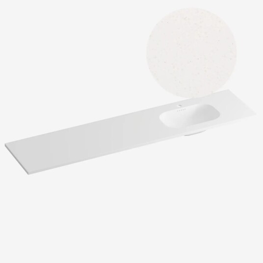 Korsbakken Nice Heldekkende Terrazzo Beige 200cm Høyre