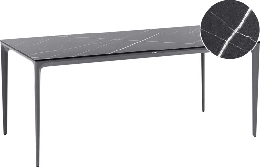 Spisebord utendørs Sovareto 90x180 cm marmoreffekt Svart/Grå Spisebord utendørs Sovareto 90x180 cm marmoreffekt Svart/Grå