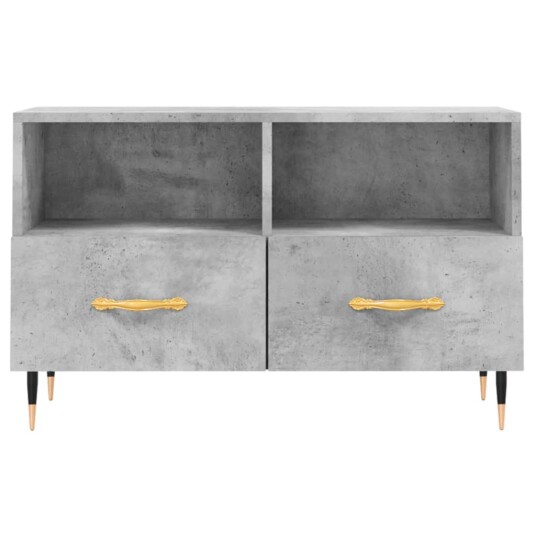 vidaXL TV-benk betonggrå 80x36x50 cm konstruert tre vidaXL TV-benk betonggrå 80x36x50 cm konstruert tre