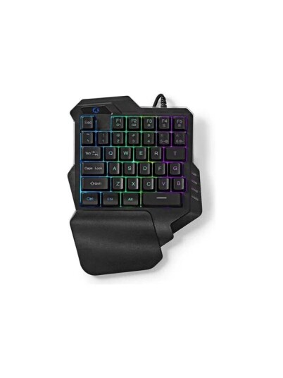 Nedis Enhånds Gamingtastatur med RGB, Svart Nedis Enhånds Gamingtastatur med RGB, Svart