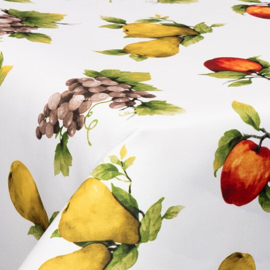 Borg Living Tekstil voksduk med akrylbelegg   30 meter på rull   Small Fruits   140 cm bred tekstilduk