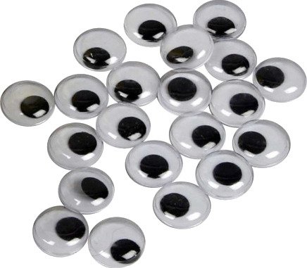 Diverse Bevegelige Øyne uten lim dia 14 mm 30 stk./1 pk.