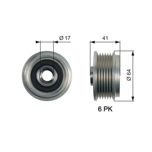 Dynamo remhjul GATES OAP7161