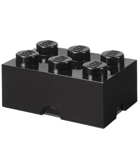 LEGO STORAGE Lego Storage Brick 6   Black   ONE SIZE