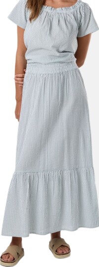Seaside Marina Seersucker Long Skirt W