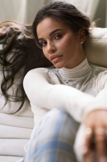 Hunkemöller super soft cashmere skjorte med høyhalset genser Hvit
