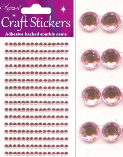 240 stk Selvklebende Rosa Perler 4 mm