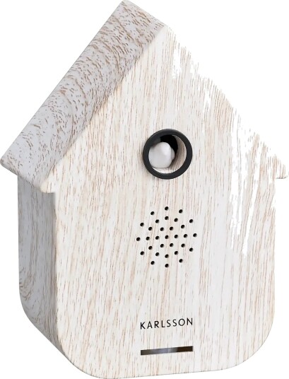 KARLSSON Sound Box Modern Cuckoo White Wash Black Ø 12 CM KARLSSON Sound Box Modern Cuckoo White Wash Black Ø 12 CM