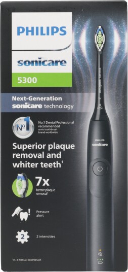 Philips Sonicare 5300 Elektrisk Tannbørste med Oppladbart Batteri - Svart HX7101