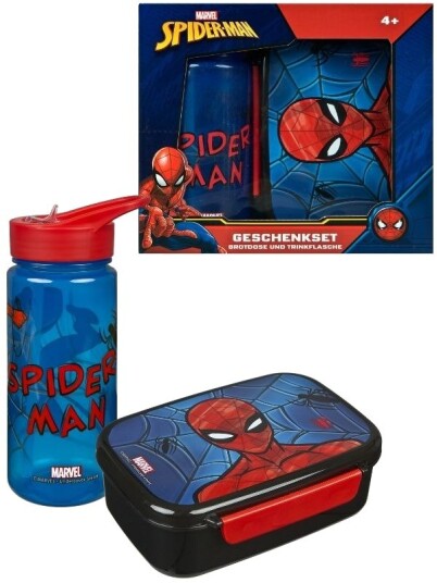 Spiderman Marvel Matboks Og Drikkeflaske