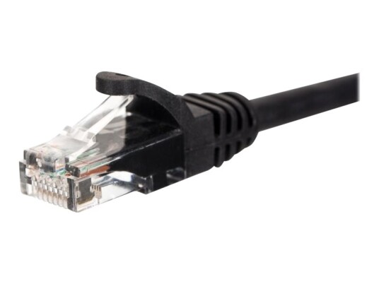 Netrack   Koblingskabel   Rj 45 Hann Til Rj 45 Hann   3 M   Utp   Cat 5E   Med Støvel Formstøpt Uten Hindringer   Svart