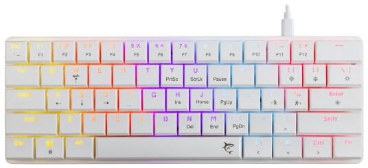 White Shark Nagamaki Mekanisk Tastatur USB C Røde Switches Hvit