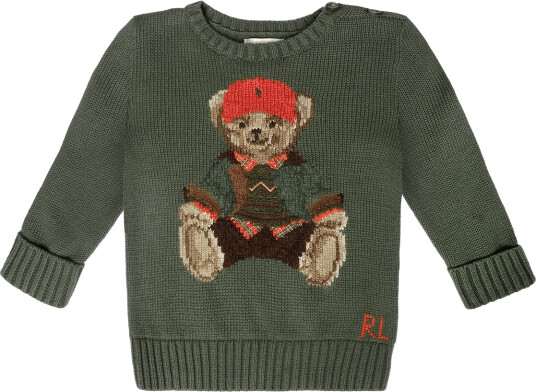 Ralph Lauren Baby 20/2 Cotton Sweater Khaki green 80 83