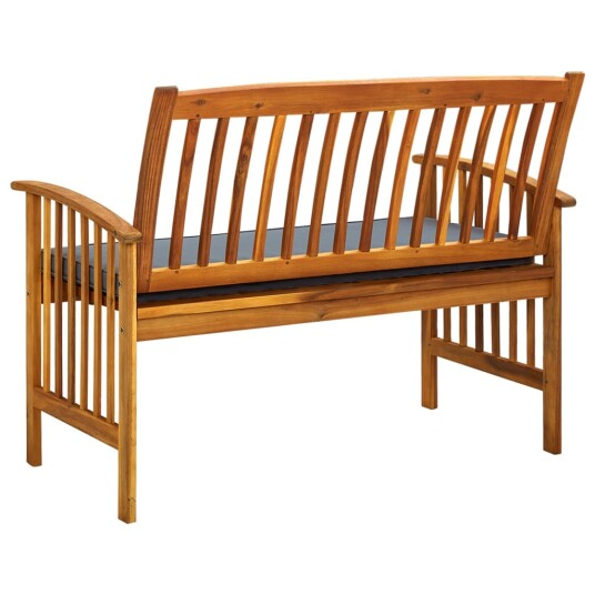 vidaXL Hagebenk med pute 119 cm heltre akasie vidaXL Hagebenk med pute 119 cm heltre akasie