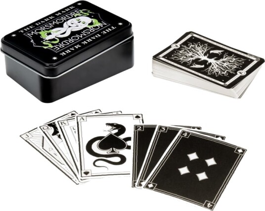 Harry Potter Dark Arts spillkort i boks med gothisk design