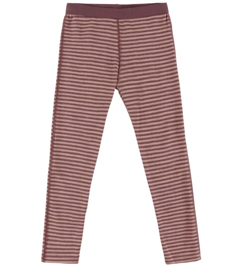 Joha Leggings   Ull   Rose m. Striper   Joha   110   Leggings   Ull Lilla Rosa