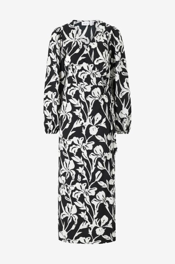 Vila - Maxikjole viGraffy Long Wrap L/S Dress - Svart