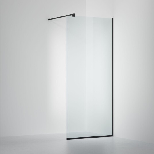 INR Iconic Nordic Rooms ARC 20 Frame Skjermvegg Standardmål Svart Matt / 80cm Timeless Klart Glass