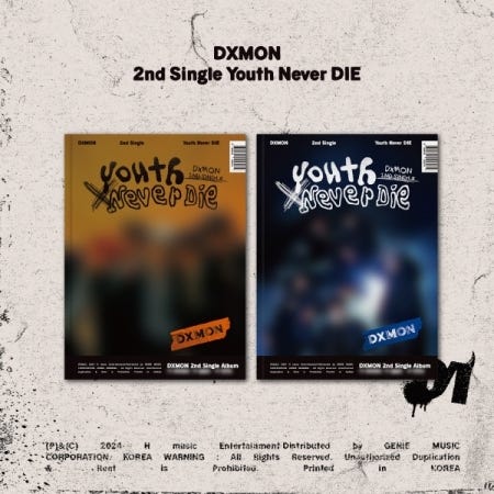 DXMON  Youth Never Die  Random Cover  incl. Photobook, Sticker, Photocard, Sticker, Printed Photograph + 4Cut Photo  CD