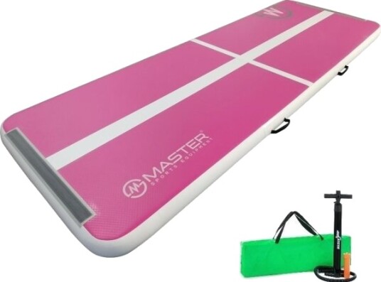 Master Oppblåsbar Gymnastikkmadrass Mas-B860-Rosa-Hvit 300 Cm X 100 Cm X 10 Cm Rosa