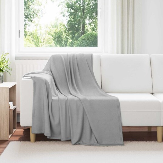 vidaXL Kastepledd 6 pcs Grå 170 x 130 cm Fleece