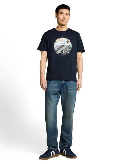 Tom Tailor Photoprint T Shirt   Navy   L
