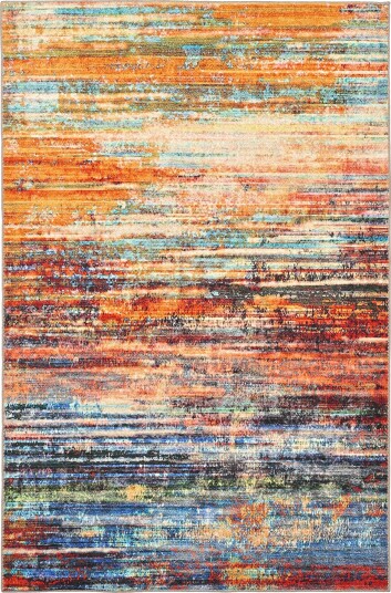Flatvevd teppe Kazea oransje/multi Størrelse: 230 x 340 cm