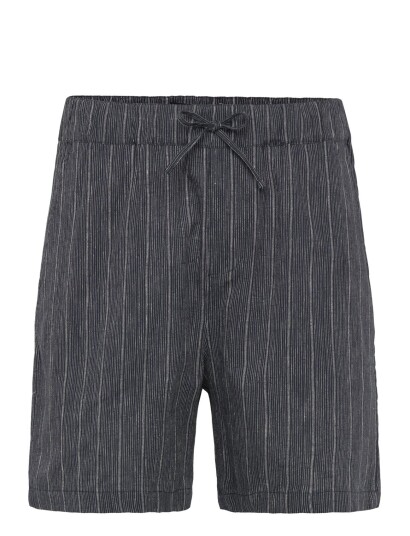 Lyle & Scott Linen Blend Ticking Stripe Short Navy M