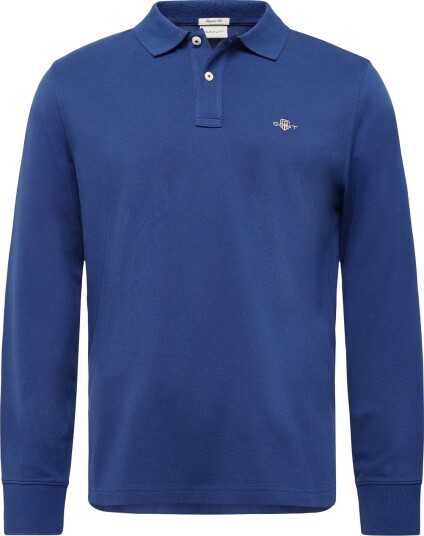 Gant Long Sleeve Polo Shirt Blue XXXL