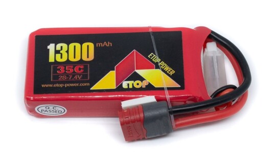 Etop  2s 1300mAh - 35C LiPo Deans