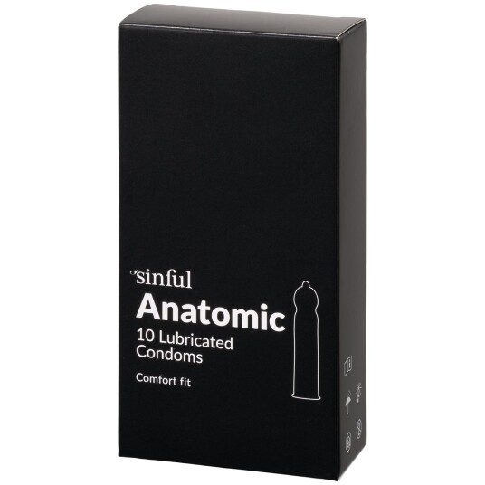 Sinful Anatomic Kondomer 10 stk Clear Sinful Anatomic Kondomer 10 stk Clear