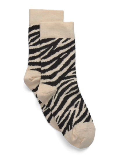 Melton Zebra Socks - Beige - 27/30