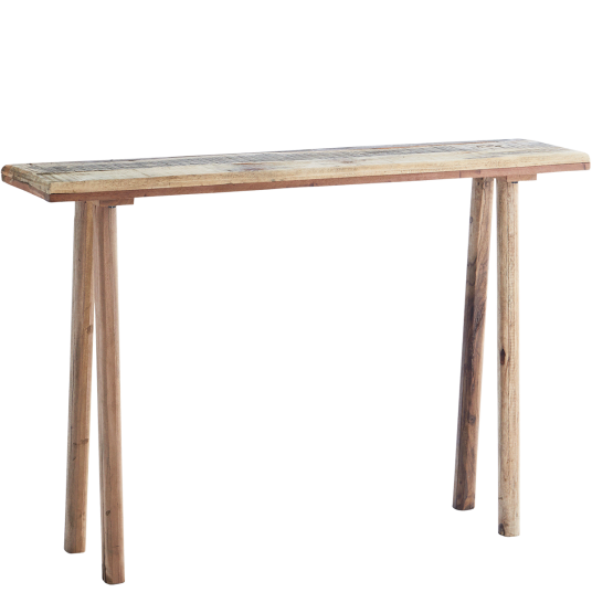 Madam Stoltz Wooden console table 105x25x70 cm