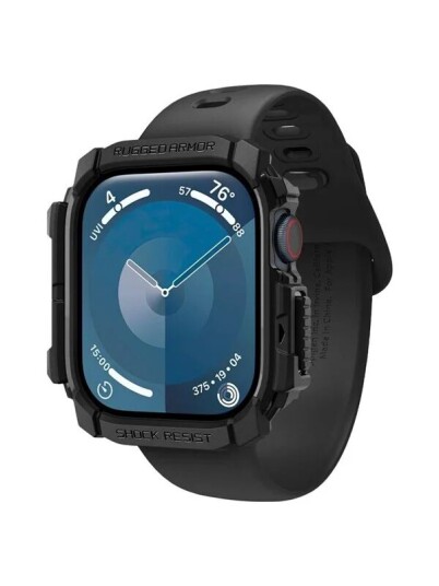 Spigen Rugged Armor matte black Apple Watch 10 42mm Spigen Rugged Armor matte black Apple Watch 10 42mm