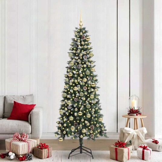 Kunstig juletre grønn 86 x 86 x 210 cm PVC og plast og stål