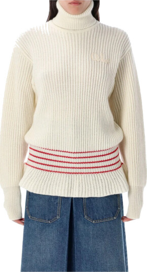 Chloé Dame Strikkevarer Beige M, Chloé Dame Strikkevarer Beige M,