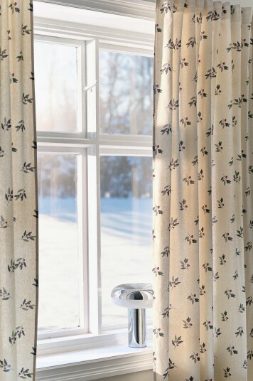 Jotex Gardin 2pakk Beige/grønn/rød JULKVIST 217621501220