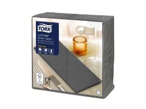 Serviet Tork Linstyle 39X39 Cm 1/8 Foldet Antracitgrå,12 Pk X 50 Stk
