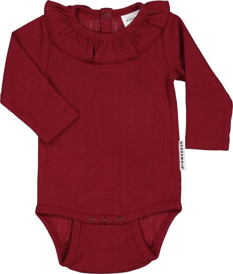 Geggamoja Body Med Volang, Rød, 86-92