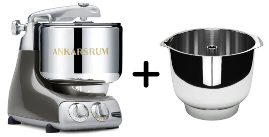 Ankarsrum Assistent AKM 6230 Kjøkkenmaskin + Original vispebolle black chrome Ankarsrum Assistent AKM 6230 Kjøkkenmaskin + Original vispebolle black chrome