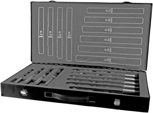 Borsett HSS DIN 345 konus Terrax 14 - 30 mm, 10 deler Borsett HSS DIN 345 konus Terrax 14 - 30 mm, 10 deler