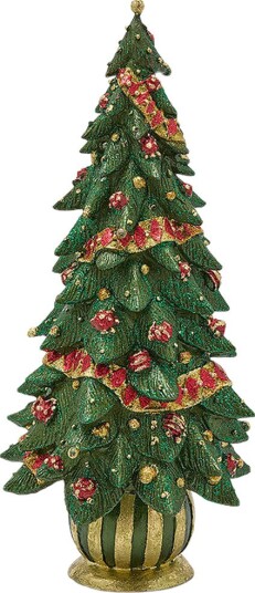 Juletre glitter h33 cm grønn rød