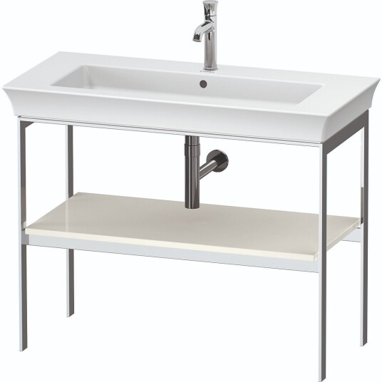 Duravit White Tulip Metallkonsoll 98,4x45x76 cm Nordisk Hvit Høygl./Krom